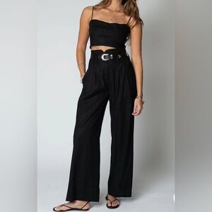 NWT Gentle Herd High Waist Wide Leg linen  Pant size s/m $200